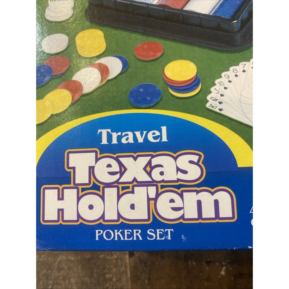 Vtg Excite Travel Texas Hold'Em Poker Set 200 Chips & Travel Case New 90s Y2K - Picture 2 of 16